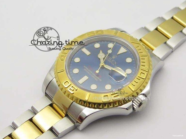 Dial Bracelet Yacht-Master 116622 On SS JF Best Blue A2836 Edition YG 0215